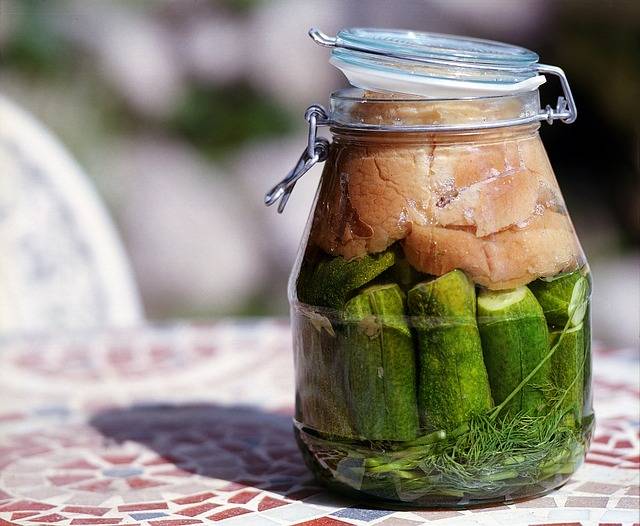 fermented food in glass jar